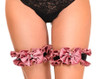 Shop Daisy Corsets Lingerie & Outerwear Corsetry-Kitten Collection Dusty Rose Velvet Leg Garters (Set of 2)