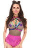 Shop Daisy Corsets Lingerie & Outerwear Corsetry-Rainbow Glitter Body Harness