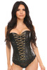 Shop Daisy Corsets Lingerie & Outerwear Corsetry-Lavish Wet Look OverBust Corset With Gold Chains