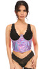 Shop Daisy Corsets Lingerie & Outerwear Corsetry-Lavish Lavender Holo Open Cup UnderWire Waist Cincher