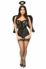 Shop Daisy Corsets Lingerie & Outerwear Corsetry-Lavish 3-Piece Sexy Dark Angel Corset Costume