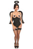 Shop Daisy Corsets Lingerie & Outerwear Corsetry-Lavish 3-Piece Sexy Midnight Angel Corset Costume