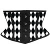 Shop Daisy Corsets Lingerie & Outerwear Corsetry-Lavish Black & White Diamond Waist Cincher Corset