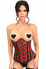 Shop Daisy Corsets Lingerie & Outerwear Corsetry-Lavish Red Plaid Open Cup UnderWire UnderBust Corset