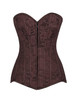 Shop Daisy Corsets Lingerie & Outerwear Corsetry-Lavish Dark Brown Lace OverBust Corset With Zipper