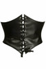 Shop Daisy Corsets Lingerie & Outerwear Corsetry-Lavish Black Faux Leather Corset Belt Cincher