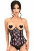 Shop Daisy Corsets Lingerie & Outerwear Corsetry-Lavish Skull Print UnderWire Open Cup UnderBust Corset