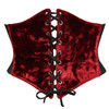 Shop Daisy Corsets Lingerie & Outerwear Corsetry-Lavish Dark Red Crushed Velvet Corset Belt Cincher