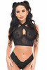 Shop Daisy Corsets Lingerie & Outerwear Corsetry-Lavish Black Mesh UnderWire Cincher With Built In Halter Top