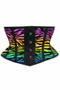 Shop Daisy Corsets Lingerie & Outerwear Corsetry-Lavish Rainbow Animal Print Satin Mini Cincher Corset