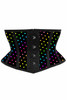 Shop Daisy Corsets Lingerie & Outerwear Corsetry-Lavish Rainbow Polka Dot Print Satin Mini Cincher Corset