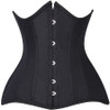 Shop Daisy Corsets Lingerie & Outerwear Corsetry-Lavish Curvy Cut Black Cotton UnderBust Corset