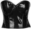 Shop Daisy Corsets Lingerie & Outerwear Corsetry-Lavish Black Patent PVC UnderWire Bustier