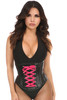 Shop Daisy Corsets Lingerie & Outerwear Corsetry-Lavish Wet Look Faux Leather Lace-Up UnderBust Corset