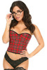 Shop Daisy Corsets Lingerie & Outerwear Corsetry-Lavish Red Plaid UnderWire Bustier