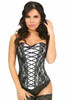 Shop Daisy Corsets Lingerie & Outerwear Corsetry-Lavish White Lace-Up OverBust Corset With Black Lace