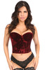 Shop Daisy Corsets Lingerie & Outerwear Corsetry-Lavish Dark Red Crushed Velvet UnderWire Bustier