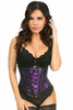 Shop Daisy Corsets Lingerie & Outerwear Corsetry-Lavish Purple Lace-Up UnderBust Corset With Black Lace