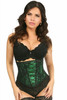 Shop Daisy Corsets Lingerie & Outerwear Corsetry-Lavish Green Lace-Up UnderBust Corset With Black Lace