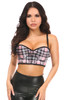 Shop Daisy Corsets Lingerie & Outerwear Corsetry-Lavish Pink Plaid UnderWire Short Bustier