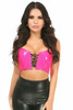 Shop Daisy Corsets Lingerie & Outerwear Corsetry-Lavish Hot Pink Patent Lace-Up Short Bustier Top