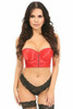 Shop Daisy Corsets Lingerie & Outerwear Corsetry-Lavish Red Satin UnderWire Short Bustier