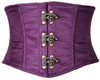 Shop Daisy Corsets Lingerie & Outerwear Corsetry-Top Drawer Plum Brocade Steel Boned Mini Cincher With Clasps