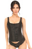 Shop Daisy Corsets Lingerie & Outerwear Corsetry-Top Drawer Black Satin Steel Boned Corset With Straps