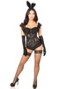 Shop Daisy Corsets Lingerie & Outerwear Corsetry-Top Drawer 4-Piece Sheer Lace Bunny Corset Costume