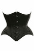 Shop Daisy Corsets Lingerie & Outerwear Corsetry-Top Drawer Black Satin Double Steel Boned Curvy Cut Waist Cincher Corset