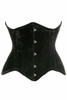 Shop Daisy Corsets Lingerie & Outerwear Corsetry-Top Drawer Black Velvet Double Steel Boned Curvy Cut Waist Cincher Corset