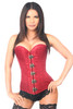 Shop Daisy Corsets Lingerie & Outerwear Corsetry-Top Drawer Wine Brocade Steel Boned Corset With Clasp Closure