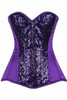 Shop Daisy Corsets Lingerie & Outerwear Corsetry-Top Drawer Purple Sequin Steel Boned Corset