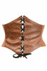 Shop Daisy Corsets Lingerie & Outerwear Corsetry-Lavish Distressed Brown Faux Leather Corset Belt