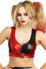 Women's Black & Red Harley Quinn Top Adult Costume