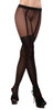 Women's Tights Sheer With Garters Black Adult Costume