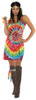 Women's Tie-Dye Mini Dress Adult Costume