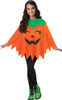 Girl's Pumpkin Poncho Child Costume