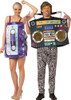 Unisex Mix Tape Dress Boom Box Couples Adult Costume