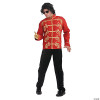 Men's Deluxe Red Military Michael Jackson Jacket Adult Costume