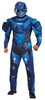 Men's Blue Spartan Muscle-Halo Adult Costume