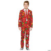 Boy's Red Icon Christmas Suit Child Costume