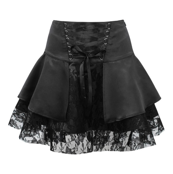 Shop Daisy Corsets Lingerie & Outerwear Corsetry-Black With Black Lace Gothic Skirt
