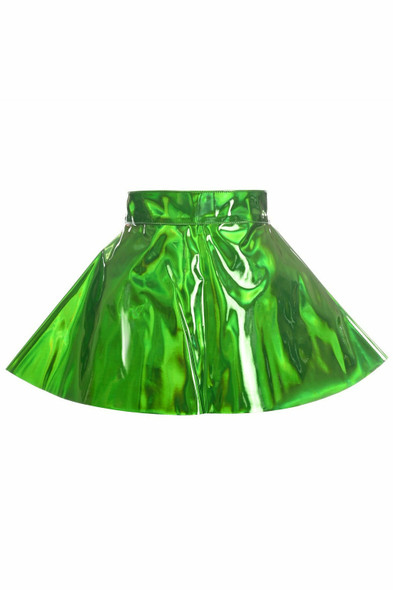 Shop Daisy Corsets Lingerie & Outerwear Corsetry-Green Holo Skater Skirt