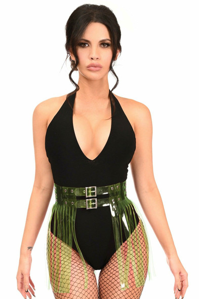Shop Daisy Corsets Lingerie & Outerwear Corsetry-Green Clear Fringe Skirt