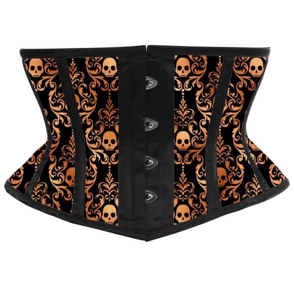 Shop Daisy Corsets Lingerie & Outerwear Corsetry-Lavish Orange & Black Waist Cincher Corset