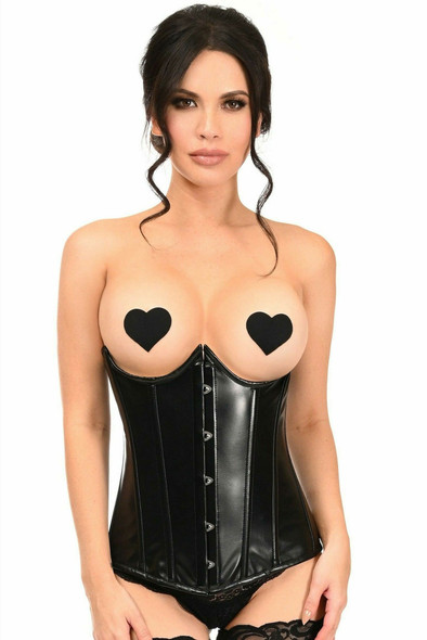 Shop Daisy Corsets Lingerie & Outerwear Corsetry-Lavish Wet Look UnderWire Open Cup UnderBust Corset