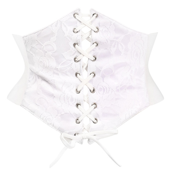 Shop Daisy Corsets Lingerie & Outerwear Corsetry-Lavish White Lace Corset Belt Cincher