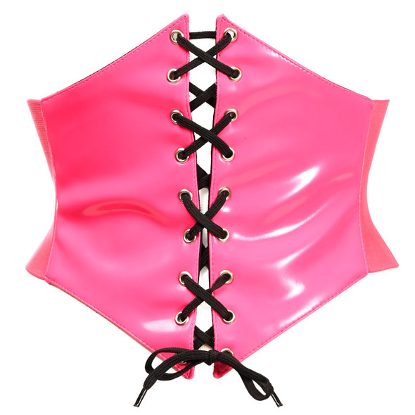 Shop Daisy Corsets Lingerie & Outerwear Corsetry-Lavish Hot Pink Patent Corset Belt Cincher