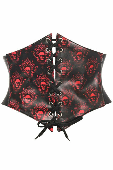 Shop Daisy Corsets Lingerie & Outerwear Corsetry-Lavish Red Gothic Lace-Up Corset Belt Cincher